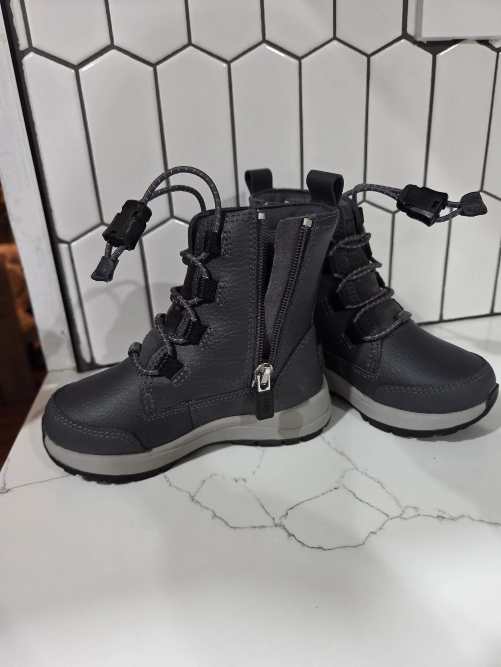 Ugg Boys Gray Winter Boots - Lightweight & Waterproof